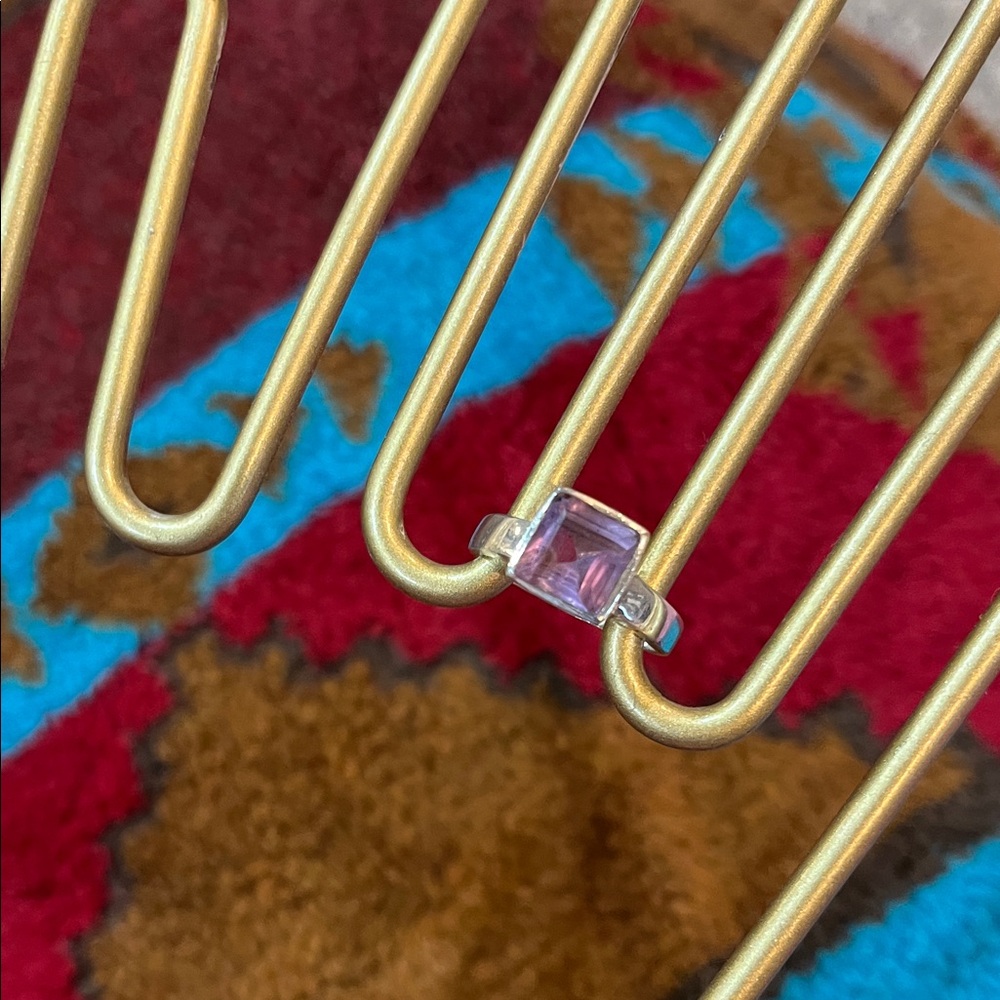 Silver Ring With Amethyst Gemstone - image 1